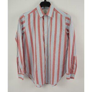 Current/Elliott The Prep School Shirt Men's Size 1 Blue Red Stripe Button Up
